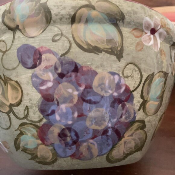 LESAL Ceramics Lisa Lindberg Van Nortwick Large Handpainted Floral Bowl 10” - Picture 2 of 10